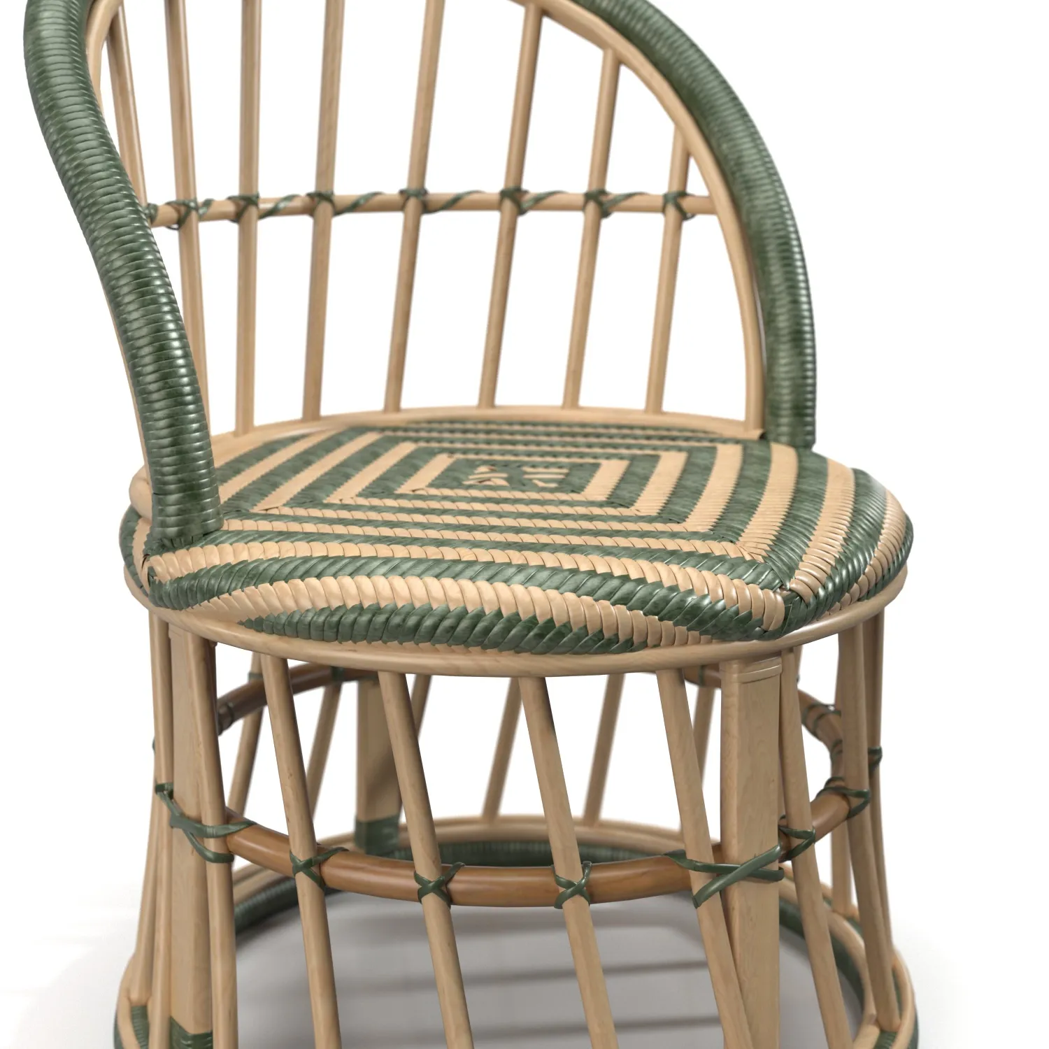 Zara Round Rattan Chair PBR 3D Model_05